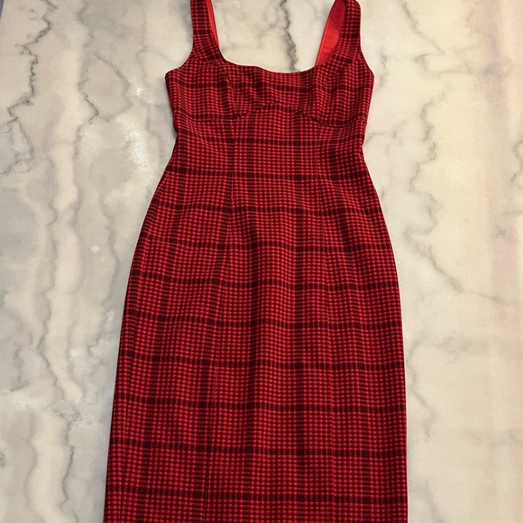 Pilcro Dresses & Skirts - Pilcro Red Checkered Maxi Dress